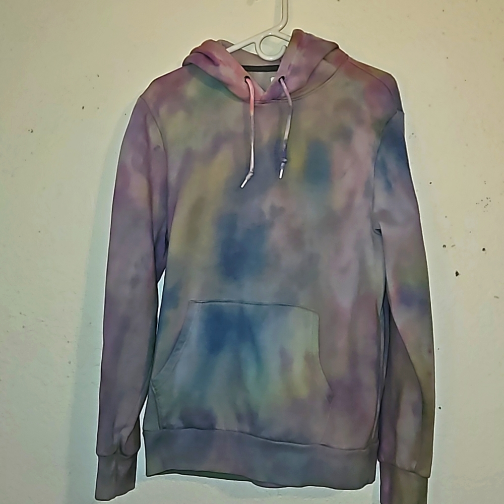 Long sleeved custom tie-dyed hoodie sweatshirt